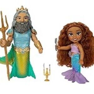 Little Mermaid Ariel & King Triton Petite Doll Gift Set